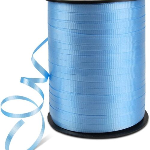500 Yards 3/16" Crimped Curling Ribbon Light Blue, Balloon String Curly Ribbon 1 Roll for Gift Wrapping, Birthday Wedding Party Festival Decoration, Baby Shower, Art Crafts, Florist Flowers