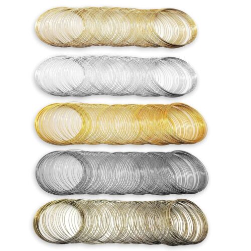 500 Loops Jewelry Wire Memory Beading Wire Steel Memory Wire Cuff Bangle Bracelet for Jewelry Making Supplies Art Creation Bracelet Necklace DIY Crafts Making Jewelry Making Dolls