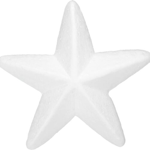 Foam Stars for DIY Arts and Crafts 3.94 x 3.94 Inch Polystyrene Stars for Christmas Tree, DIY Home Craft Project