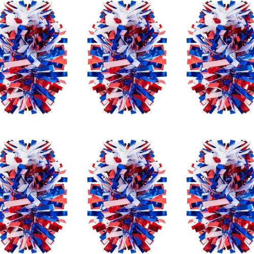 88.5 ft 6 Rolls Red White and Blue Garland Patriotic Tinsel Garland Independence Day Glitter Metallic Twist Wedding Summer Birthday Party Indoor Outdoor Hanging Home Decor