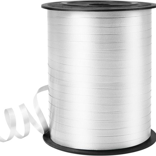 White Curling Ribbon, Balloon String 500 Yard for Gift Wrapping, Curly Ribbons, 3/16" for Florist Flower, Baby Shower, Valentines Day,Birthday