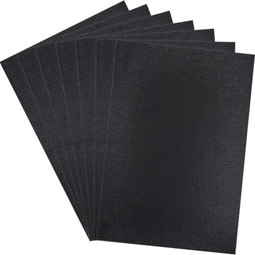 6 Pcs Cross Stitch Aida Cloth Embroidery Cloth Cross-Stitch Fabric 14 Count Black Aida Easy to use Embroidery Patterns Pictures 12 by 18-Inch