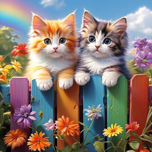 Cat Diamond Painting Kits for Adults, 5D DIY Diamond Art Kits for Beginners, Full Drill Diamond Painting Kits for Home Wall Decor, 12x12 Inch