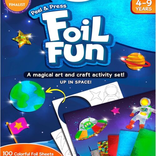 Foil Fun - Space, No Mess Art for Kids, Craft Kits & Supplies, DIY Creative Activity, Travel Toys, Gifts for Boys & Girls Ages 4, 5, 6, 7, 8, 9