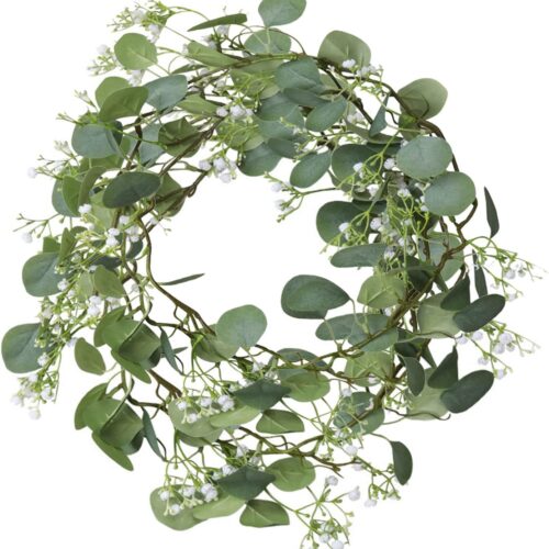 Artificial Eucalyptus Garland 4 Pack, Faux Babys Breath Flowers Gypsophila Vine 5.57Ft, Real Touch Hanging for Wedding Arch Party Home Decor DIY