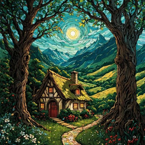 Landscape Paint by Numbers Kit for Adults Beginner Moon Forest Adult Paint by Number Kits On Canvas Adults' Paint-by-Number Kits DIY Oil Painting Kits for Gift Wall Decor 16x20 Inch