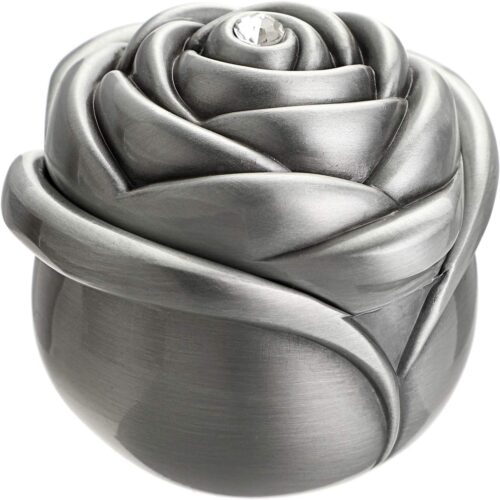 Rose Shape Vintage Jewelry Box - Small Trinket Storage Holder Case Keepsake Organizer Box for Rings Earrings Necklace Treasure, Gift for Girls Women, Small