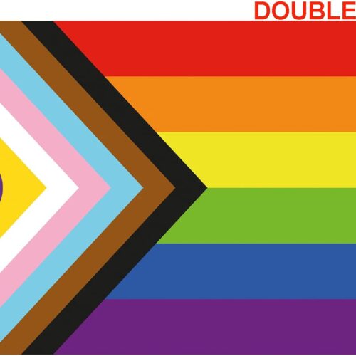 New Intersex Progress Pride Flag 3x5 ft, Double Side Inclusive New Pride Flags for Outdoor LGBTQ Gay Lesbian Transgender Rainbow All Inclusive LGBT Flags