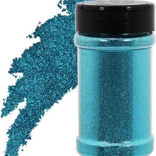 Teal Blue Extra Fine Glitter 4 oz Glitter Powder for Tumblers Resin Crafts Slime Cosmetic Nail Painting Festival Decoration