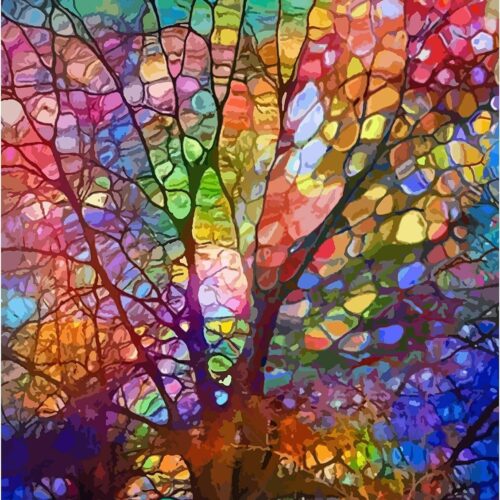 The Tree of Life Diamond Painting Kits, Diamond Art Kits for Adults 5d Diamond Painting for Beginners, Abstract Art Wall Decor Gifts Round Diamonds Full Drill Pintura De Diamantes12x16inch