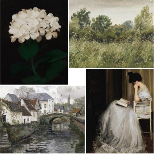 4 Pcs Diamond Art Kits DIY Painting for Adult Aesthetic Wall Diamond Crafts Aesthetic Room Decor Cute Painting Pictures 5d Craft Wall Decor for Home 10 x 11.8''(Vintage)