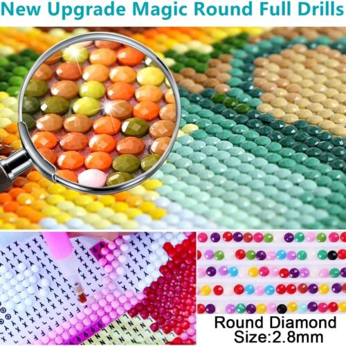 Native Indian Woman Dream Catch Tree Wolf DIY 5D Diamond Paint Kits for Adults Easy for Beginner Round Full Drill Diamond Art Painting Mosaic Craft for Home Decor 12x16inch(4)