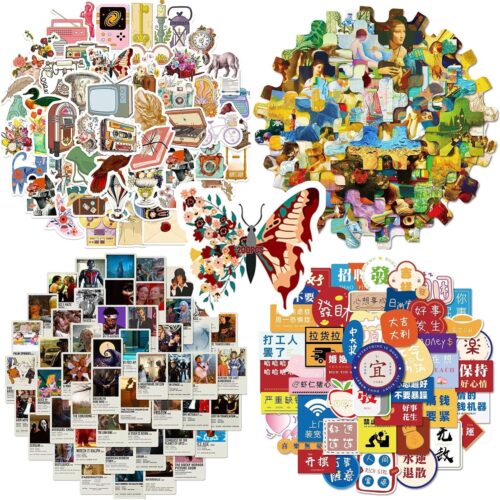 Stickers 400 Pcs, Cartoon Water Bottle Sticker, Waterproof Cute Skateboard Luggage Laptops Bumper Holiday Decorations and Accessories15