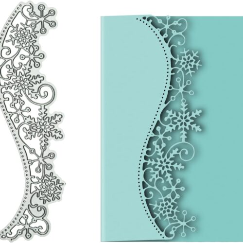 Snowflake Lace Border Metal Die Cuts,Merry Christmas Snowflake Flower Cutting Dies Cut Stencils DIY Scrapbooking Decorative Embossing Paper Scrapbooking Card Making