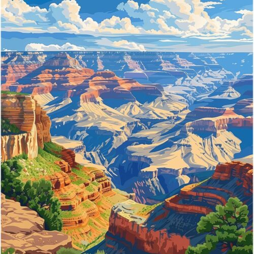 Diamond Art Kits for Adults, Landscape 5D Diamond Painting Kits for Beginner DIY Gem Art Full Drill Diamond Dots Crystal Craft Kits for Home Wall Decor Gifts 12x16inch