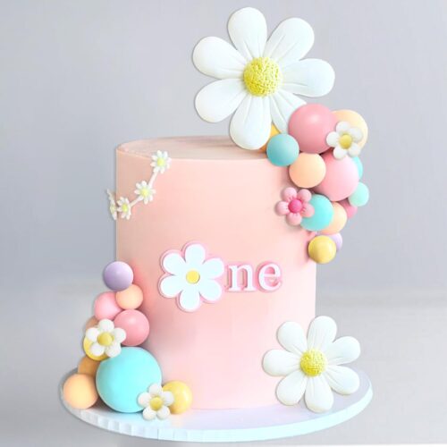 42Pcs Boho Daisy Flower Cake Topper Mini Balls Cake Decorations Retro Groovy Cake Toppers for Women Girls Kids Birthday Baby Shower Wedding Daisy Flower Hippie Themed Party Supplies