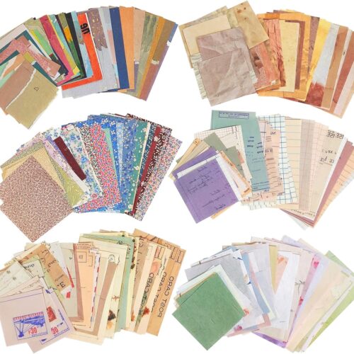 Vintage Scrapbooking Supplies Pack - 360 Sheets Scrapbook Paper Aesthetic Decorative Paper Stationery Journaling Supplies Junk Bullet Art Craft Diary Embellishment