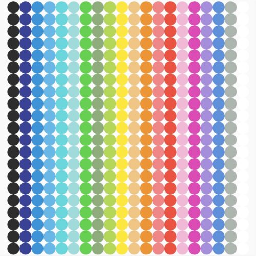 6720 PCS Small Dot Stickers Round Color Coding Labels Circle Dot Stickers Label Sticker in 20 Colors for Office,Classroom