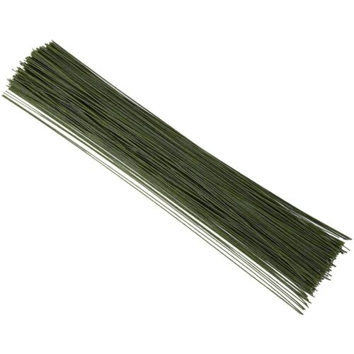 300 Pack Flower Wires, 16 Inches, 22 Gauges, Floral Stem Wires for DIY Crafts and Flower Arrangements for Bouquets, Wreaths, and Bows (Green) - Floral Tape