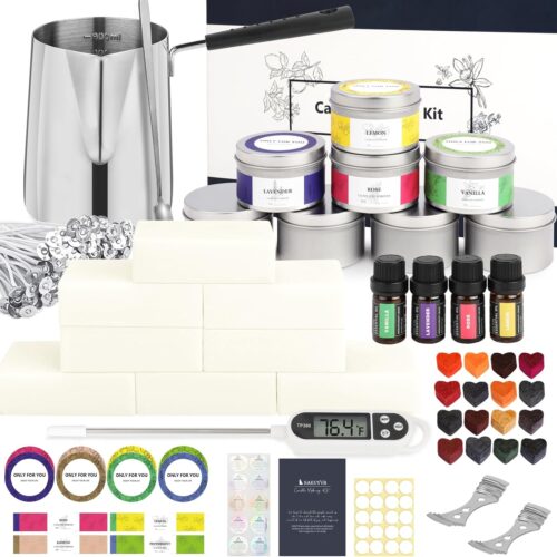 Candle Making Kit, Complete Candle Making Kit for Adults, DIY Starter Soy Candle Making Supplies/Kit, DIY Arts & Crafts Kits Perfect as Home Decorations