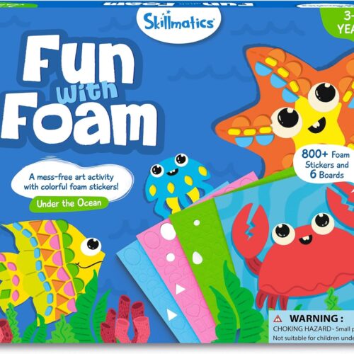 Foam Sticker Art Activity - Under The Ocean, Mess-Free Fun for Kids, 800+ 3D Foam Stickers, DIY Felt Craft Kits, Gifts for Girls & Boys Ages 3, 4, 5, 6, 7