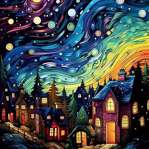 Zythron Adults Paint by Numbers,Starry Sky Paint by Number Kits for Adult