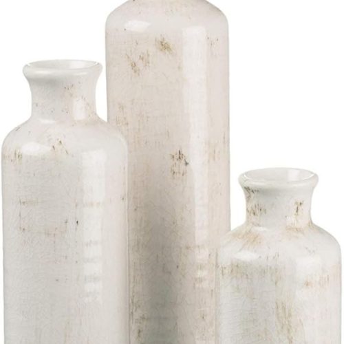 White Ceramic Vase Set