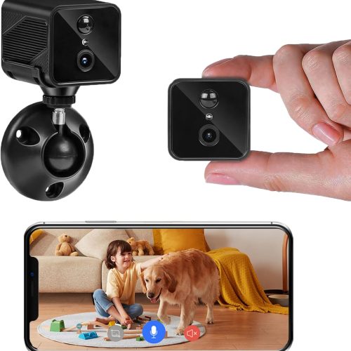 Mini Indoor Camera for Home Security, Baby Monitor with Night Vision,Pet Camera Indoor with Phone App,2.4G WiFi Wireless, Baby Monitors for Elderly