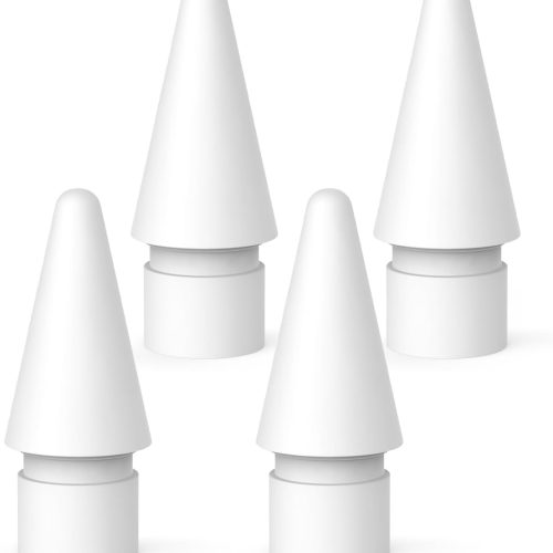 Meliya Replacement Tips for Apple Pencil Pro/2nd Gen/1st Gen//USB-C, iPencil Nibs Set with Storage Box, Pencil Tips for iPad Pencil (4Tips White)
