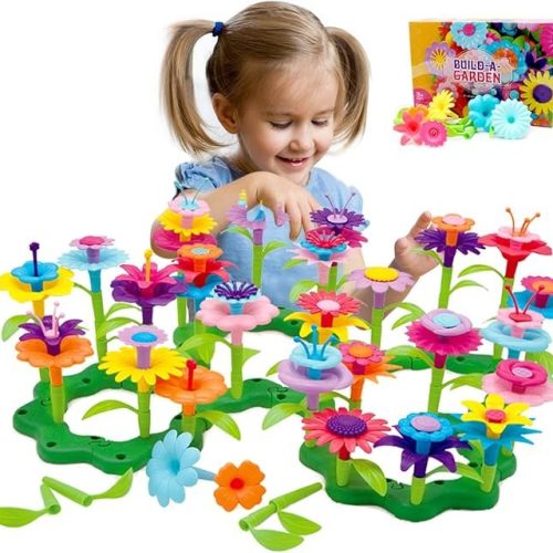 Gifts for 3-6 Year Old Girls Flower Garden Building Set 98 PCS Arts