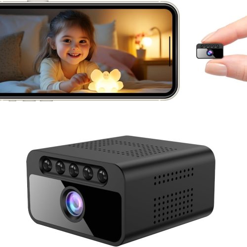 1 Mini Spy Camera WiFi Home Security Hidden Cam Wireless Battery Camera Bluetooth Camera Nanny Cam with Phone App Remote Monitor Video Recording Night Vision Motion Detection