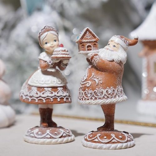 Braxio Gingerbread  Christmas Decor Mrs.Santa Christmas Collectible Figurines
