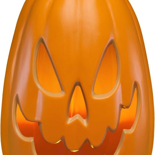 HW1030 Large 15 inch LED Lighted Pumpkin,Jack-O-Lantern Battery Operated, Indoor/Outdoor, 8 Hour Daily Timer, for Halloween and Thanksgiving