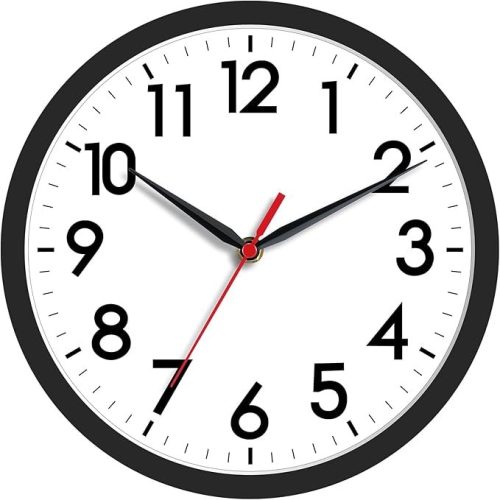AKCISOT Wall Clock, Modern Small Wall Clocks Battery Operated 8 Inch