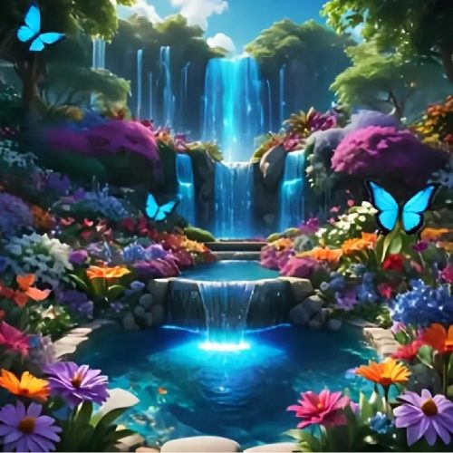 Waterfall Diamond Painting Kits for Adults, Wonderland 5D Diamond Art Kits for Beginners, DIY Full Drill Scenery Paint with Diamond for Home Wall Decor 12x12 Inch