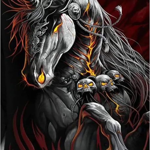 Horse Diamond Painting Kits for Adults Beginners - 5D DIY Skull Full Drill Diamond Kits Painting Crafts for Home Wall Decor, Diamond Art Kits,12x16inch