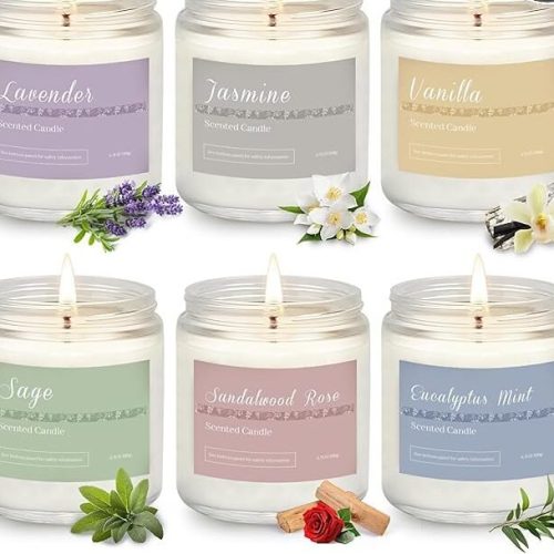 6 Pack Candles for Home Scented Aromatherapy Candles