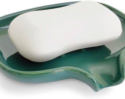 ohihuw Multi-Color Ceramic Soap Dish for Kitchen or Bathroom, Easy to Clean