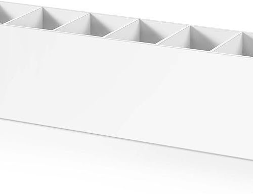 Jetec Acrylic Pencil Holder 6 Compartments (White)
