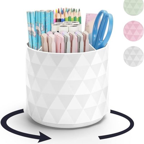 Minimaliving 360°Rotating Office Desk Accessories (White)