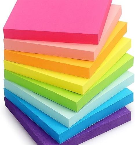 Eastern Wolf 8 Pads Sticky Notes 3x3, 85 Sheet/Pad