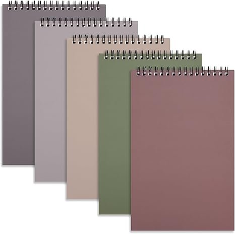 EOOUT 5 Pack Aesthetic Pocket Notebooks 6x9 Inches, 60 Sheet