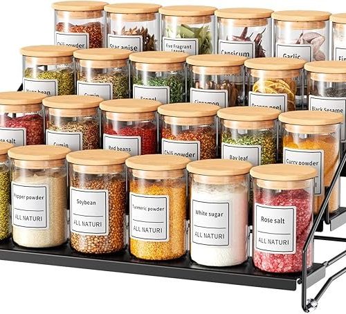 RCHYFEED Spice Rack Organizer for Cabinet Pantry,4 Tier