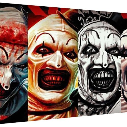 Halloween Large Diamond Art Kits for Adults Beginner,Horror Clown 5D Full Round Drill Diamond Painting Kits for Adult, Large DIY Gem Art Painting Kit for Holiday Gifts 16x28 Inch.