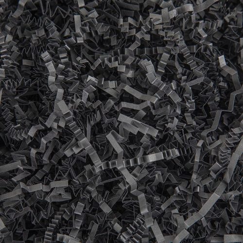 Crinkle Cut Paper Shred Packing Grass Cushion Paper Streamer for Christmas Wedding Birthday Bridesmaid Engagement Craft Gift Boxes Bags Basket Filler Decoration 4.5oz Black