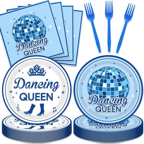 48Pcs Rainbow Birthday Decorations Colorful Disposable Baby Shower Plates and Napkins Forks Party Supplies Serves 16 Bohemian Rainbow Party Decorations