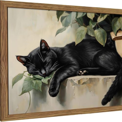 Framed Halloween Witch Canvas Wall Art - Autumn Forest Witch Prints, Vintage Gothic Dark Witches Paintings Picture Wall Decor, Spooky Fall Decor for Bedroom Living Room Home 12x16 inch