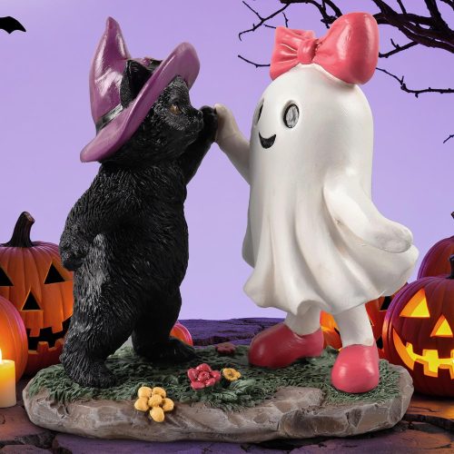 Miniature Figurines Grim Reaper Statue Gothic Decor Halloween Decorations Indoor Gifts for Women, Reading Book