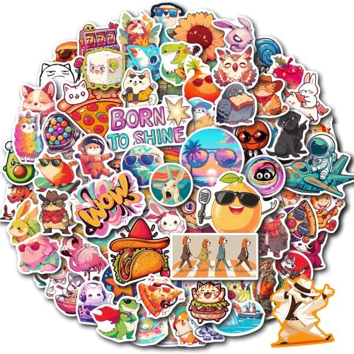 400Pcs Cute Water Bottle Stickers for Kids Teens, Funny Waterproof Vinyl Decal Pack for Laptop Skateboard Fridge Luggage Aesthetic Stickers for Girls Boys Adults Party Favors School Rewards