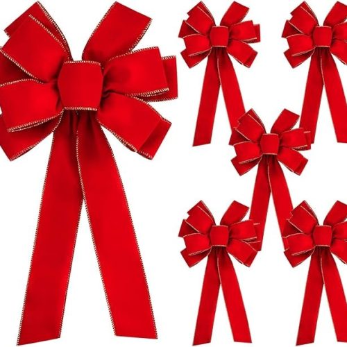 Iceyyyy 6 PCS Large Christmas Bow - 30.7" x 10.6" Christmas